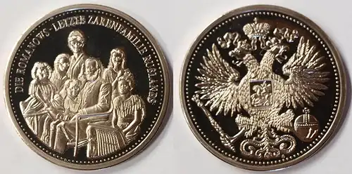 Medaille Die Romanows - Letzte Zarenfamilie Russlands Ø 40 mm      (p415