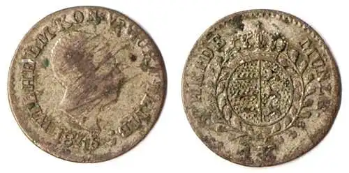 Württemberg 1 Kreuzer Münze 1835 Wilhelm I. Friedrich Karl 1816-1864   (p222