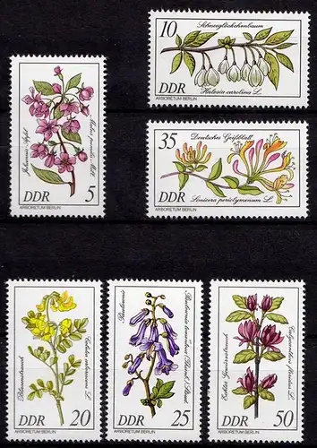 Germany DDR 1981 Mi 2573-78 ** MNH Seltene Blumen - Rare flowers   (70111