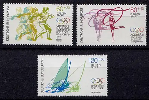 Germany BRD 1984 Mi 1206-08 ** MNH Olypiade Olympic Los Angeles   (70118