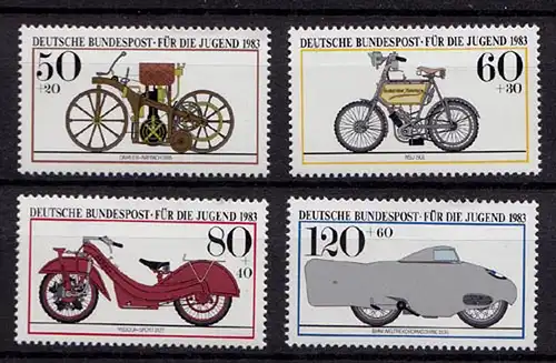 Germany BRD 1983 Mi 1168-71 ** MNH Historische Motorräder - Historic motorbikes