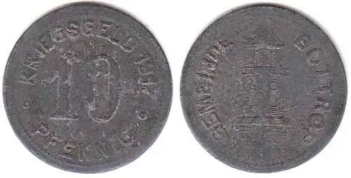 Bottrop Westfalen Germany 10 Pfennig Notgeld/Warmoney 1917 zinc   (4133