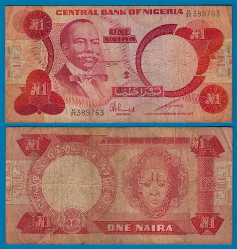 NIGERIA - 1 NAIRA Banknote ( 1979-84 ) PICK 19c SGE (5) sig. 6  (18172