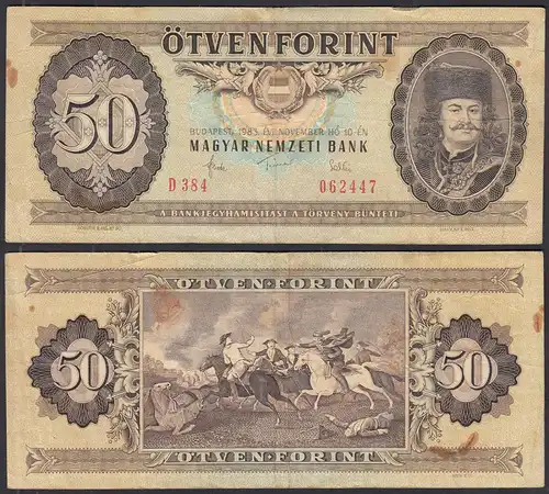 Ungarn - Hungary 50 Forint 1983 Pick 170f - F (4)   (31586