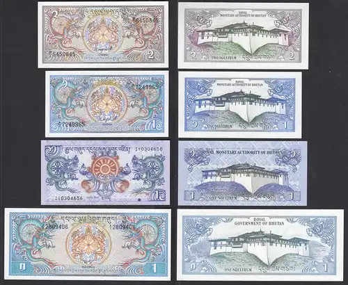 Bhutan - 4 Stück schöne Banknoten in Erhaltung UNC (1)   (31520