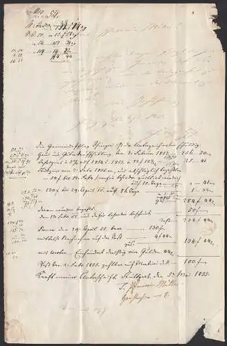 Württemberg Brief Doppelverwendung 1855 Rosenfeld/Stuttgart  (20593