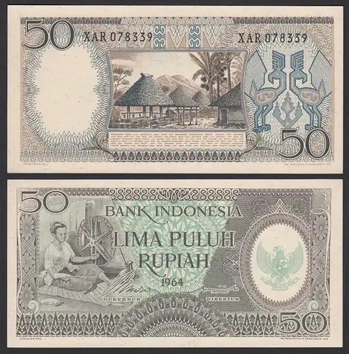 INDONESIA - 50 RUPIAH 1964 Pick 96 UNC (1) REPLACEMENT BANKNOTE  (21418