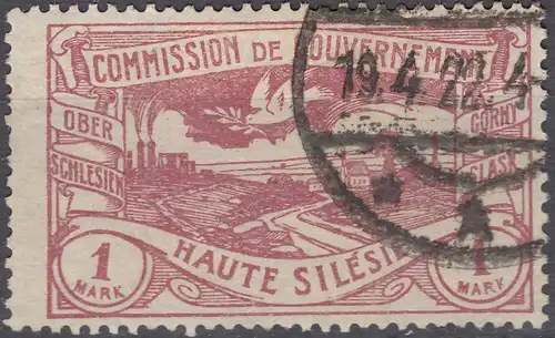 Oberschlesien - Upper Silesia 1 Mark Mi. 26 used gebraucht    (70187