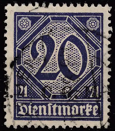 Oberschlesien - Upper Silesia Mi. D4 overprint 20 Pfennig gebraucht used 1920