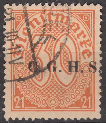 Oberschlesien - Upper Silesia Mi. D5 overprint 30 Pfennig gebraucht used 1920
