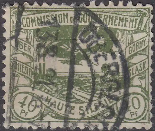 Oberschlesien - Upper Silesia Mi. 21 - 40 Pfennig gebraucht used 1920   (70241