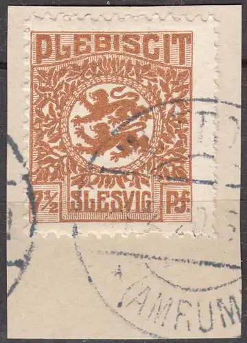 Abstimmungsgebiete Schleswig-Slesvig Mi.3 – 7,5 Pfg. Briefstück 1920  (70254