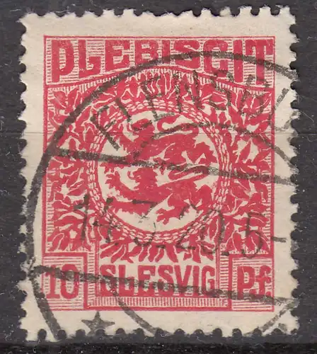 Abstimmungsgebiete Schleswig-Slesvig Mi.4 – 10 Pfg. gestempelt used 1920  (70256