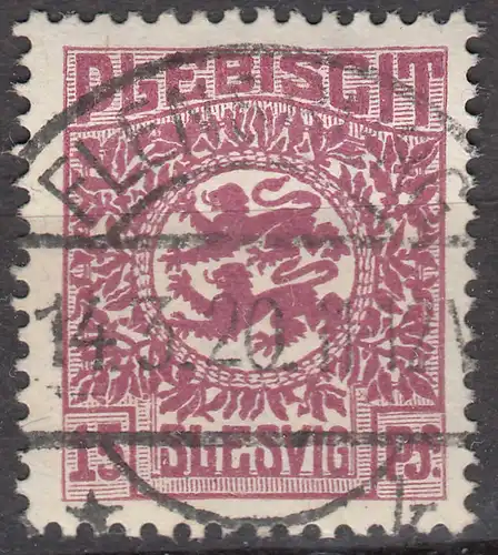 Abstimmungsgebiete Schleswig-Slesvig Mi.5 – 15 Pfg. gestempelt used 1920  (70259