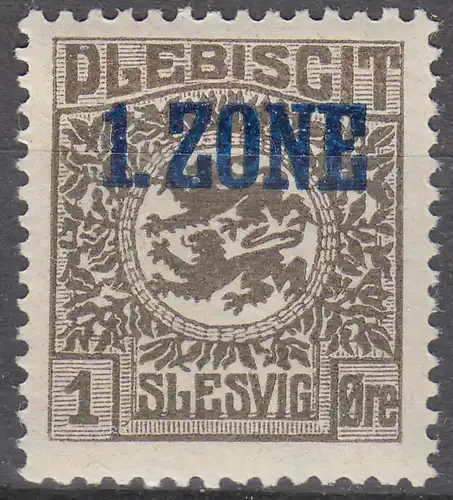 Abstimmungsgebiete Schleswig-Slesvig Mi.15 – 1 Oere postfrisch MNH 1920   (70268