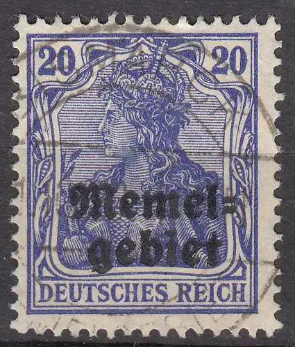Memel 1920 Mi.4 Freimarke 20 Pfennig gestempelt used    (70289