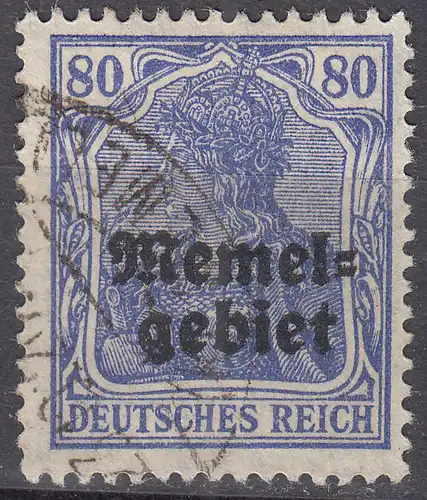 Memel 1920 Mi.17 Freimarke 80 Pfennig gestempelt used      (70300