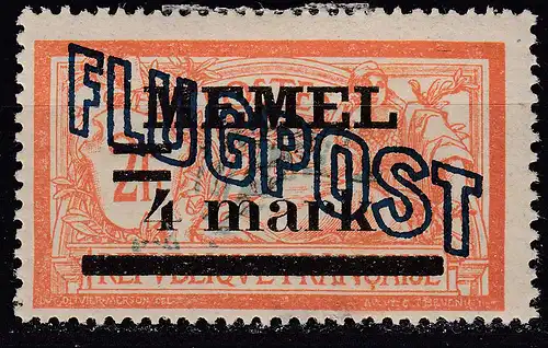Memel 1921 Mi.46 Freimarke Frankreich Aufdruck 4 Mark auf 2 Fr. * mit Falz MH