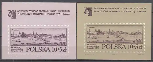 Polen - Poland 1973 Polska 73 in Posen Block 55 + 56 postfrisch MNH 15 € (31645