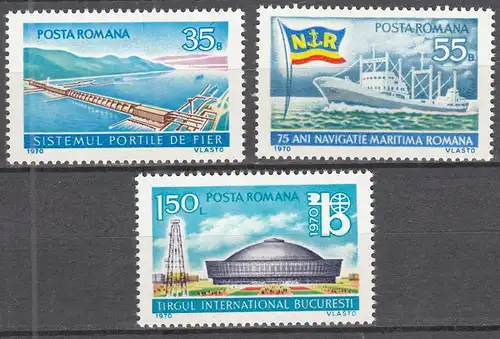 Rumänien - Romania 1970 Jahrestage Mi. 2864-2866 postfrisch MNH   (70394