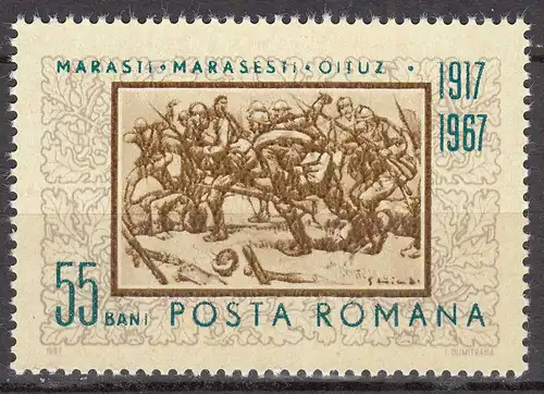 Rumänien - Romania 1967 Angriff von Märäsesti  Mi. 2606 postfrisch MNH   (70402