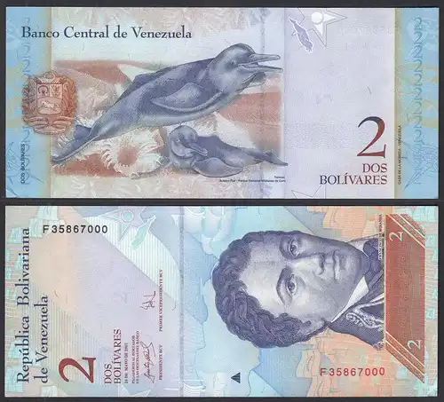 VENEZUELA  2 Bolivares 2007 Pick 88 UNC (1)     (31683