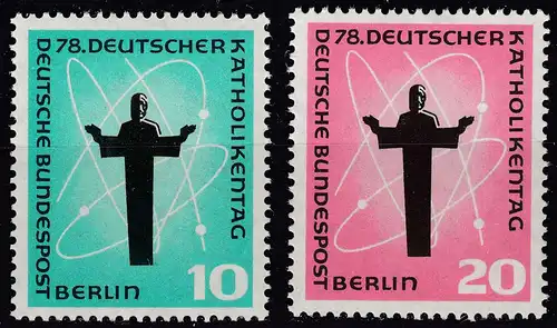 Germany Berlin 1958 Mi. 179-180 Deutscher Katholikentag postfrisch MNH   (70417