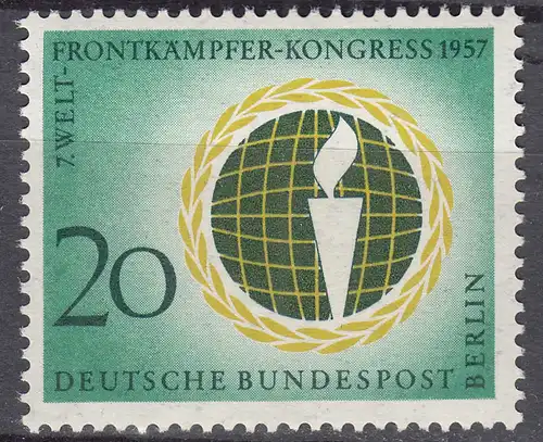 Germany Berlin 1957 Mi. 177 Welt Frontkämpfer Kongress postfrisch MNH   (70418