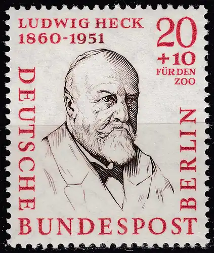 Germany Berlin 1957 Mi.168 Zoologe Professor Ludwig Heck postfrisch MNH  (70421