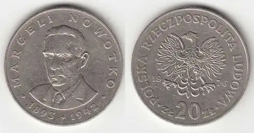 Polen - Poland 10 Zloty Münze 1976 Marceli Nowotko    (31676