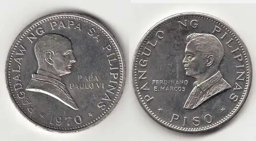 PHILIPPINEN - PHILIPPINES 1 Piso 1970 Papstbesuch Paul VI     (31701