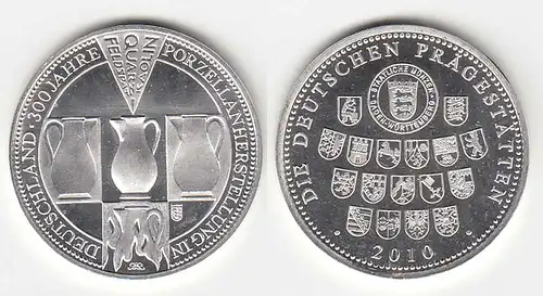Medaille 300 J. Porzellanherstellung - Deutsche Prägestätten Ø 32 mm Gew 10,5 g