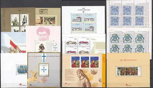 Portugal nice Lot of 12 pieces SOUVENIR SHEETS MNH ** Opportunity  (31643