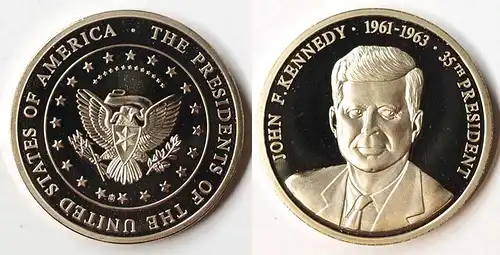 Medaille 35th. US President J.F.Kennedy Ø 40 mm ca. 32 Gramm 1961-1963    (P447