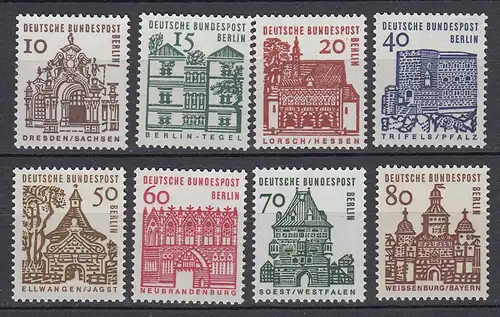 Germany - Berlin Stamps 1964 Michel 242-249 - Freimarken Bauwerke   (81017
