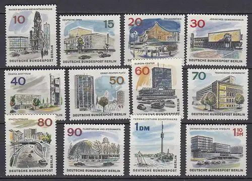 Germany - Berlin Stamps 1965 Michel 254-265 MNH Modern Berlin buildings  (81019