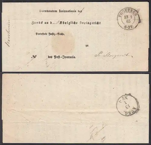 POGUTKEN R2 - POST-Insinuations-Document 1865 Zustellungsurkunde nach STARGARD