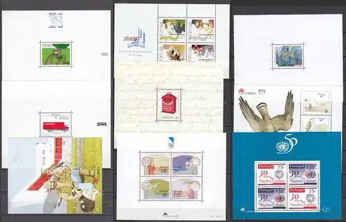 Portugal nice Lot of 9 pieces SOUVENIR SHEETS MNH ** Opportunity  (31642