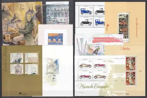 Portugal large Lot of 10 pieces  SOUVENIR SHEETS MNH ** Opportunity   (31644