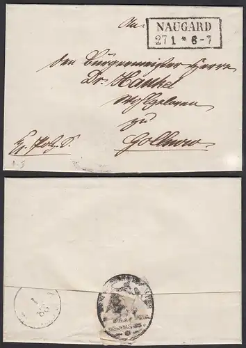 Preussen Umschlag NAUGARD R2 nach GOLLNOW um ca.1850   (31761