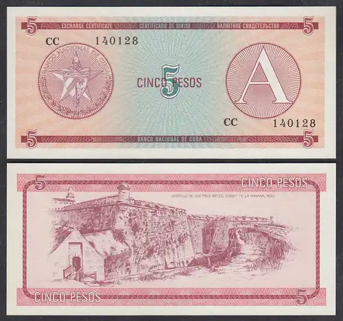 Kuba - Cuba 5 Peso Foreign Exchange Certificates 1985 Pick FX3 UNC (1)  (26793