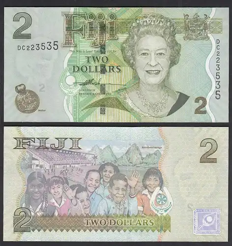Fidschi - FIJI  2 Dollars 2007  Pick 109a UNC (1)    (31885