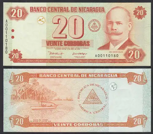 Nikaragua - Nicaragua 20 Cordobas 2002 Pick 192 UNC (1)  (31901