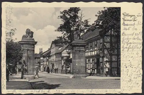 Ak 1937 Göttingen Geismar Tor mit Bahnpost   (20896