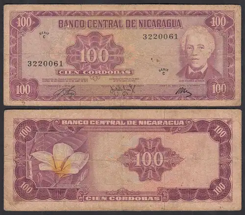 Nikaragua - Nicaragua 100 Cordobas 1972 F (4) Serie C   (31903