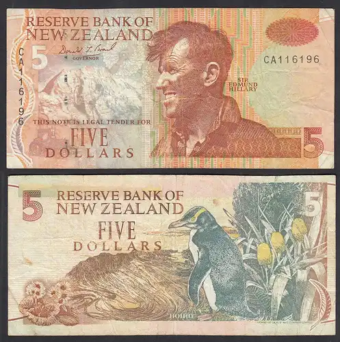 NEUSEELAND - NEW ZEALAND 5 Dollars Pick 177a F/VF    (31902