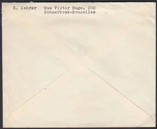 Belgien - Belgium 1938 Brief/Cover ex Prinz Albert von Lüttich   (22797