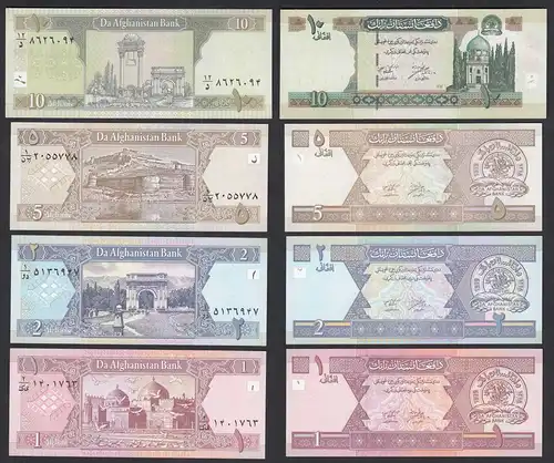 AFGHANISTAN - 4 Stück Banknoten 2002 UNC   (31935