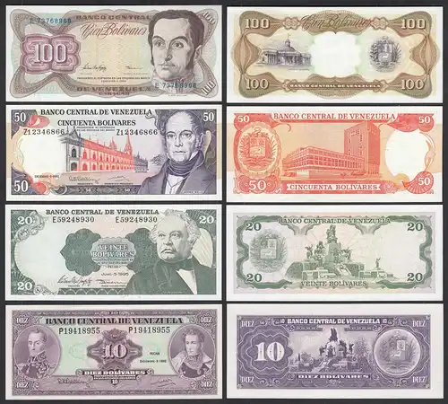 Venezuela 4 Stück verschiedene Banknoten 1992-98 UNC (1)  (31938