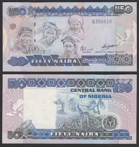 Nigeria 50 Naira Banknote (1984-2000) Pick 27b sig.9  UNC (1)    (31947